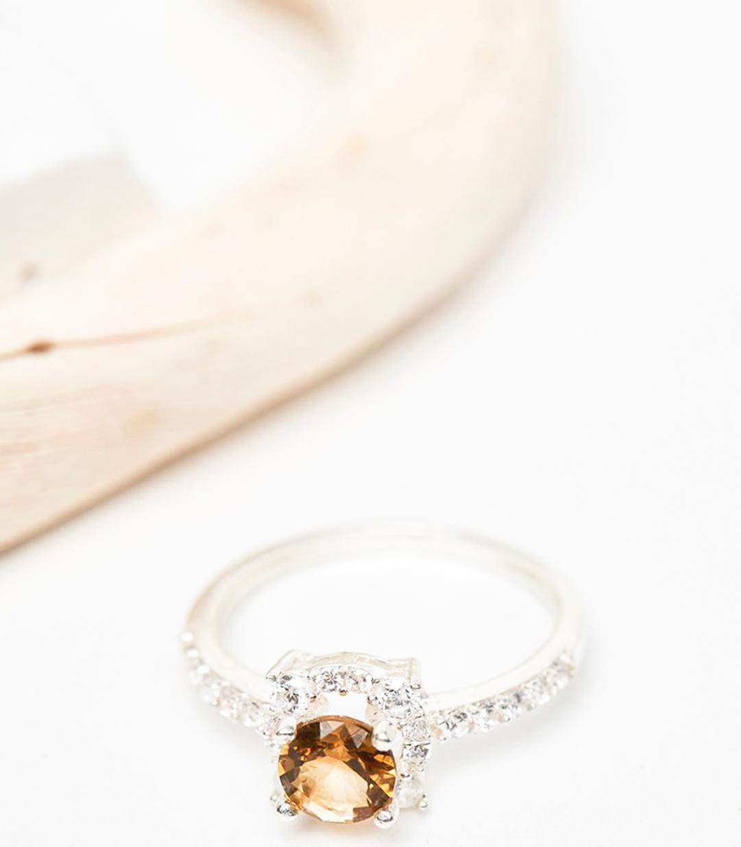 Nhẫn đá citrine thạch anh vàng ni 17 mệnh thổ, kim - Ngọc Quý Gemstones