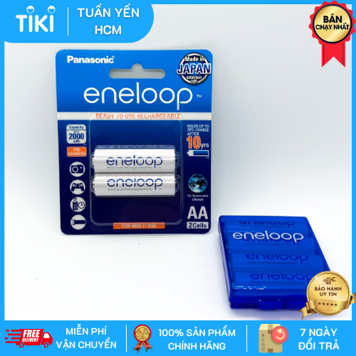 Pin Sạc AA Eneloop BK-3MCCE/2BT Made In Japan Kèm Hộp Bảo Quản - Hàng Chính Hãng