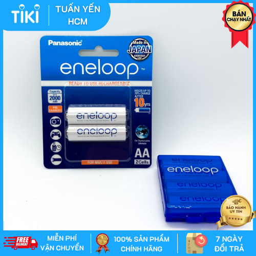 Pin Sạc AA Eneloop BK-3MCCE/2BT Made In Japan Kèm Hộp Bảo Quản - Hàng Chính Hãng ( Panasonic Phân Phối Trực Tiếp )