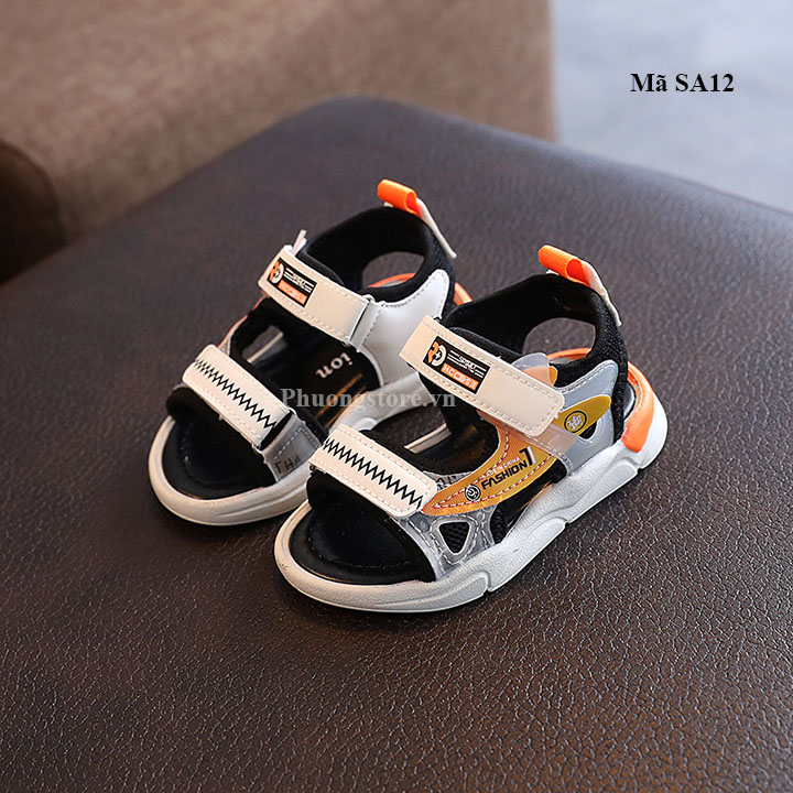 Giày sandal cho bé trai từ 1-5 tuổi nhẹ êm, phong cách Hàn SA12