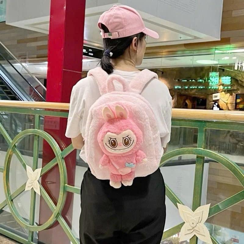 Balo Labubu size 35 balo đi học đi chơi balo mầm non cấp 1 labubu thú lồi chất mềm