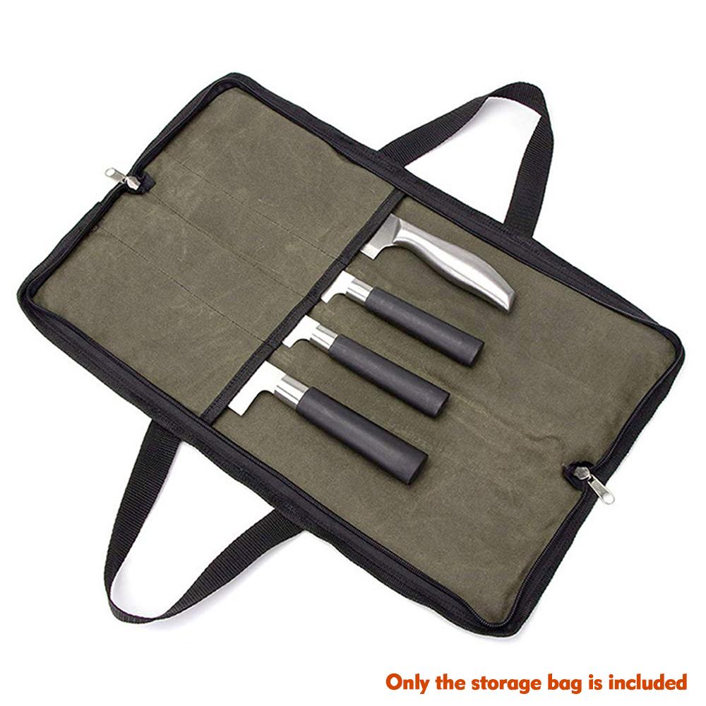 Túi đựng dao đầu bếp bằng vải không thấm nước với tay cầm bền có 4 khe để dao