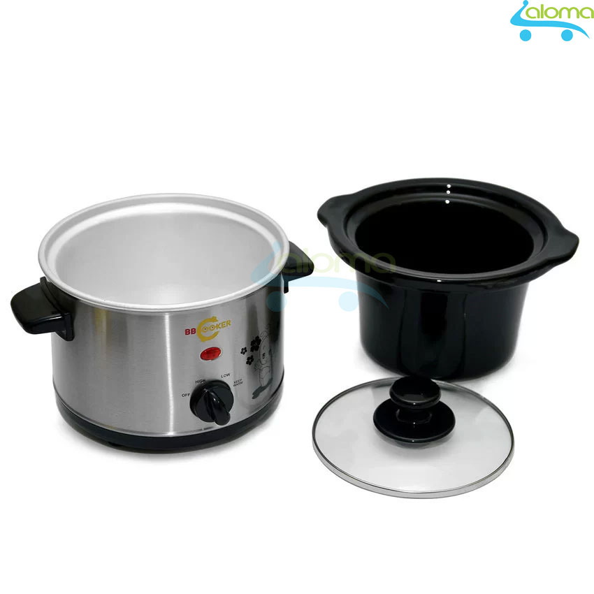 Nồi nấu chậm hầm kho nấu cháo dinh dưỡng 2.5 lít BBcooker BS25 - Tặng bộ 5 hộp Inox