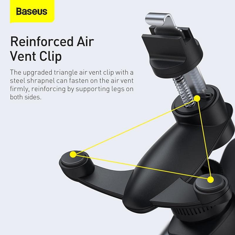 Baseus -BaseusMall VN Đế giữ điện thoại tích cảm biến Baseus Smart Solar Power Wireless Car Mount Electric Holder (Hàng chính hãng)