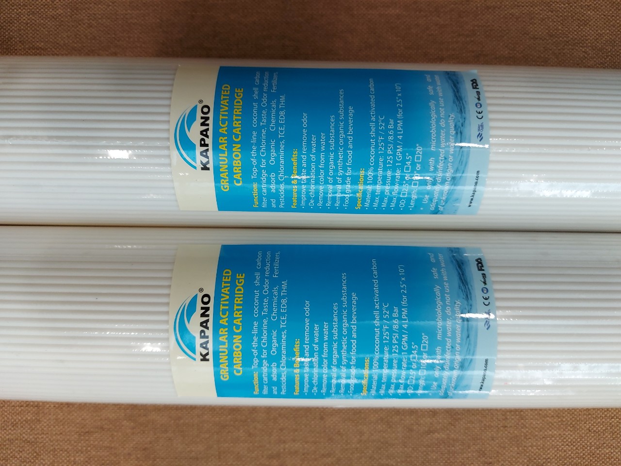 Lõi lọc than hoạt tính dạng hạt GAC 20″ Kapano - Hàng chính hãng