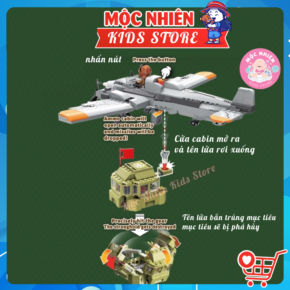 Đồ chơi lắp ráp xếp hình Máy bay chiến đấu Qman 21013 – Máy bay ném bom dành cho các bé trên 6 tuổi
