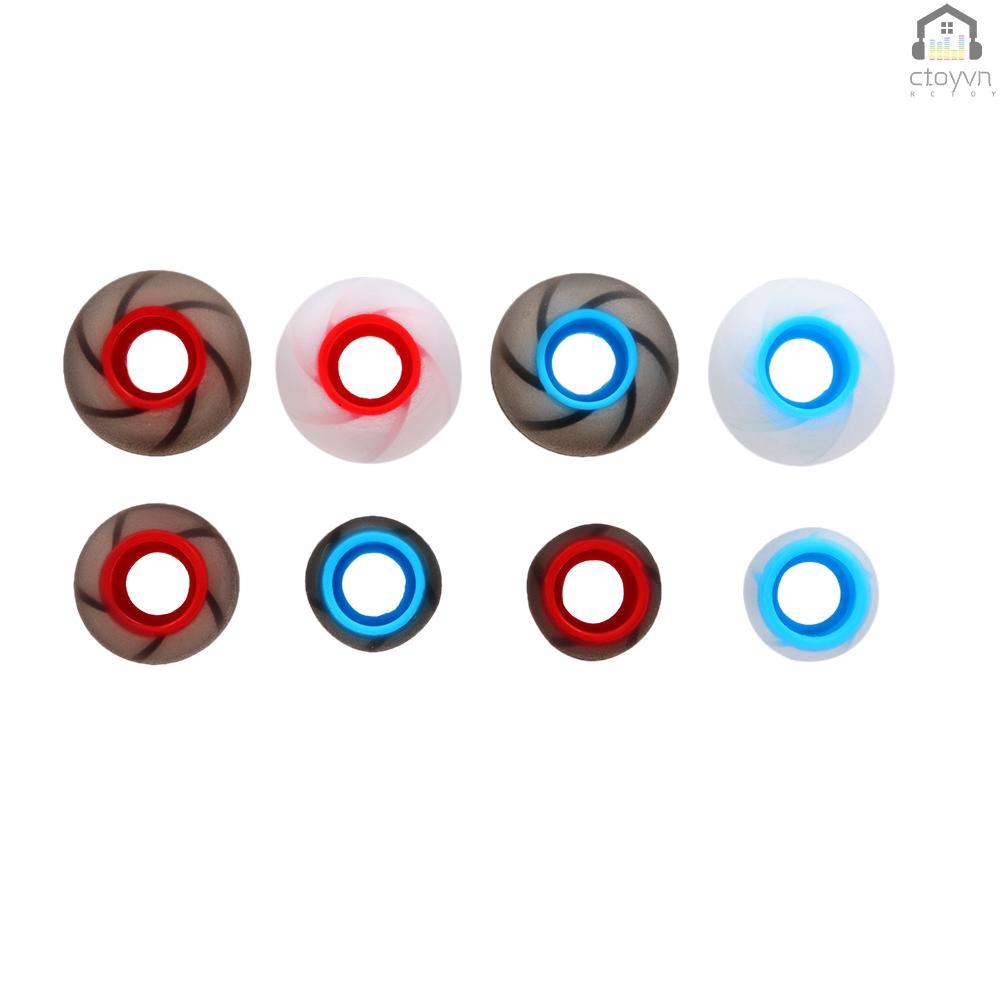 Set 12 cặp 24 miếng đệm tai nghe nhét tai L M S 4.5mm bằng silicon mềm