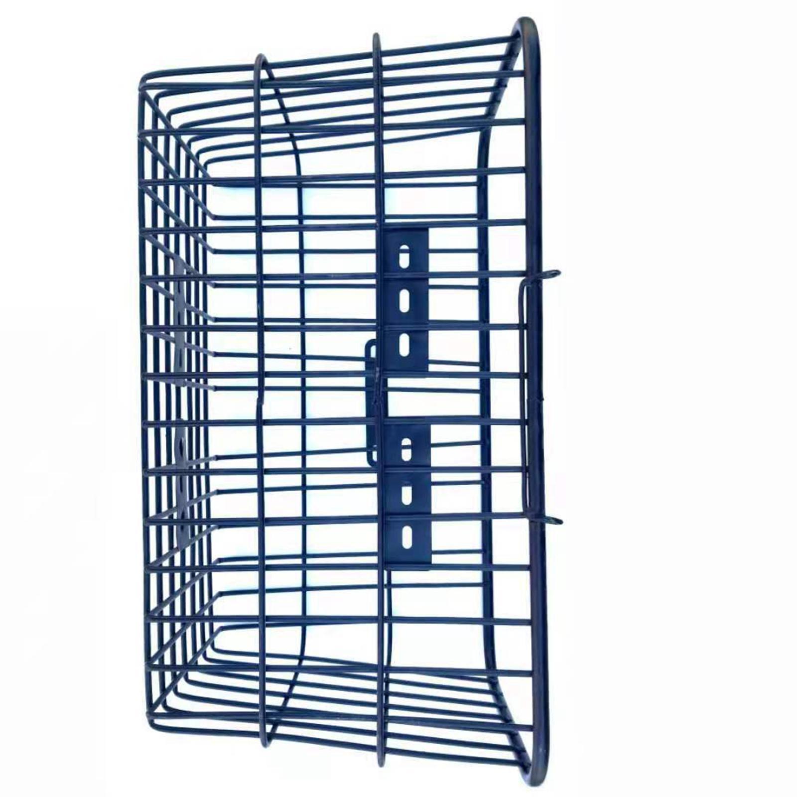 Bike Rear Basket Bike Storage Basket Black Holder Container Holding Water Bottle, Toys, Snacks Universal with Cover Hanging Cycling Baskets