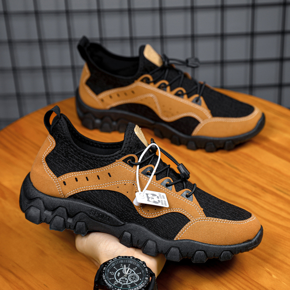 Giày Sneaker Nam Vải Cao Cấp Kết Hợp Da Lộn Phong Cách Trẻ Trung Năng Động G199