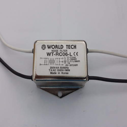 Bộ lọc nhiễu nguồn điện 1P 6A 250VAC, World Tech