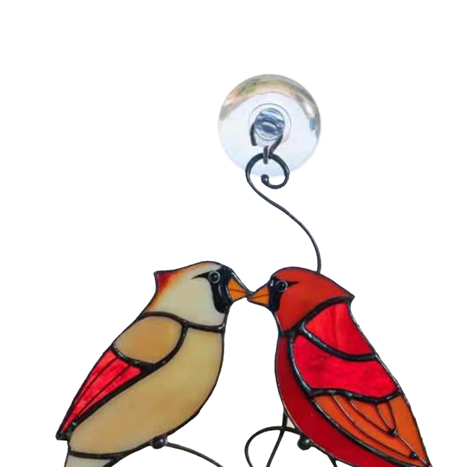 Wall Hanging Cardinal Sculpture Artwork Decorative Bird Ornaments Durable Zinc Alloy