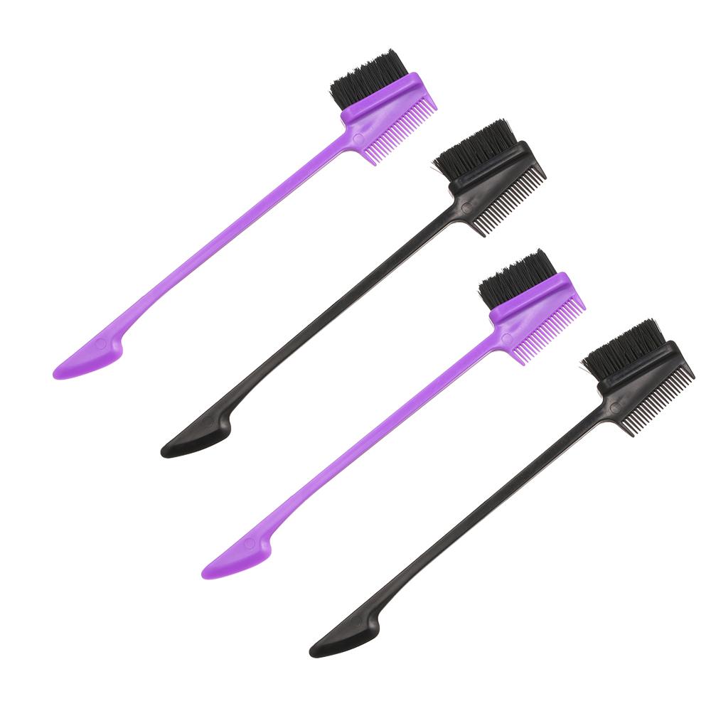 Set 4 cọ, lược trang điểm lông mày và lông mi thiết kế hai đầu