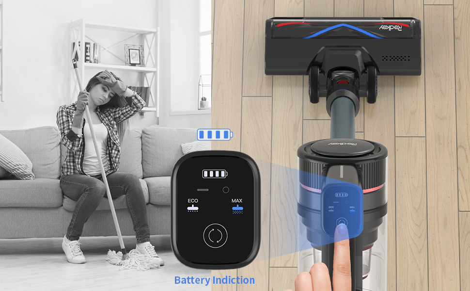 Máy Hút Bụi Không Dây Cầm Tay XIAOMI REDKEY P9 Công Nghệ Giảm Ồn 5 Cấp Thời Gian PIN 60 Phút Diện Tích Sử Dụng 150m2 Lực Hút 30.000 Pa Công Suất 350 W - Hàng Chính Hãng