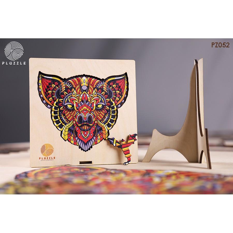 PLUZZLE Bộ xếp hình gỗ đồ chơi puzzle ghép hình con vật độc đáo - Con Lợn Mandala - PZ052