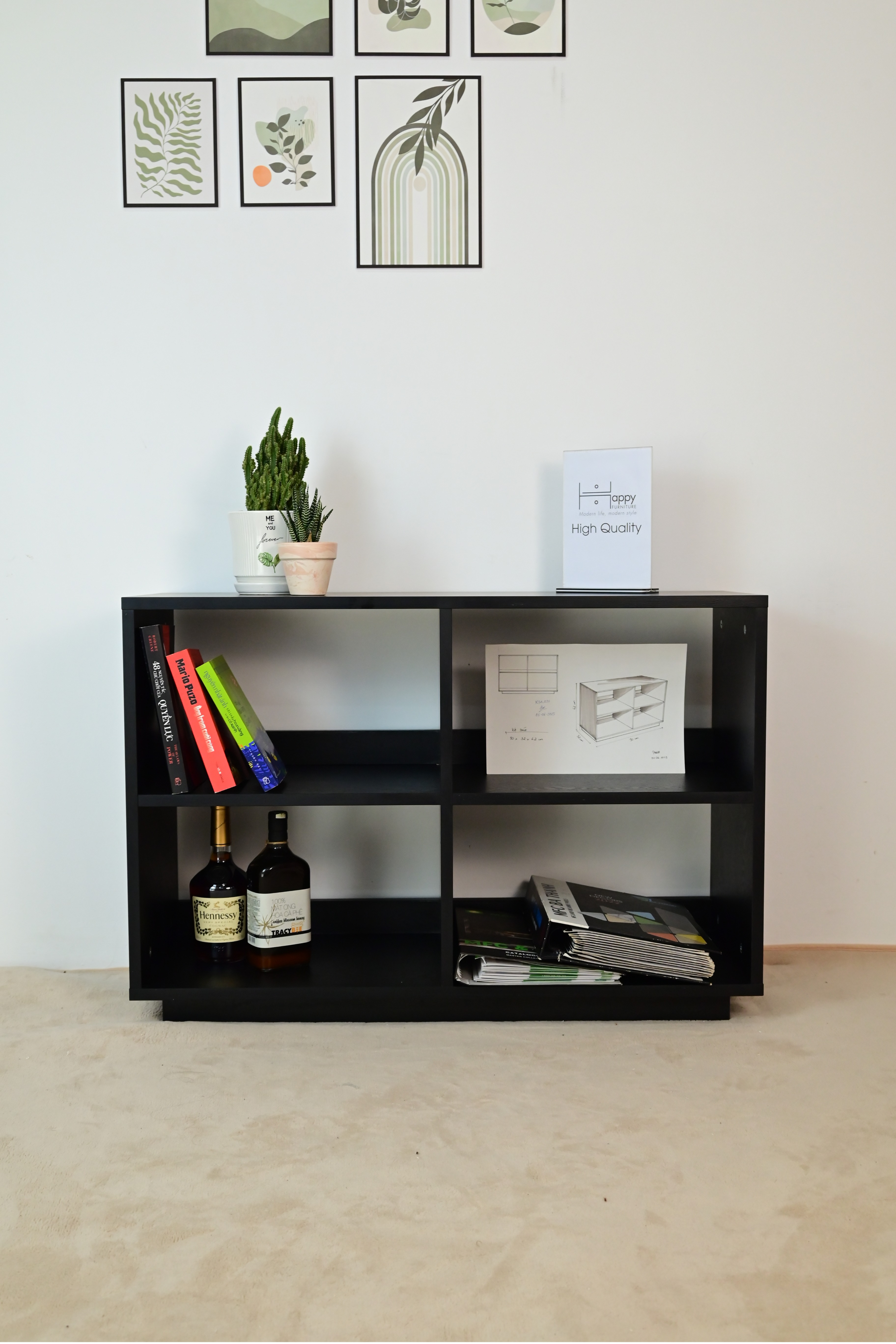 Hình ảnh [Happy Home Furniture] ZANE , Kệ sách 4 ngăn ,90cm x 32cm x 62cm ( DxRxC), KSA_035