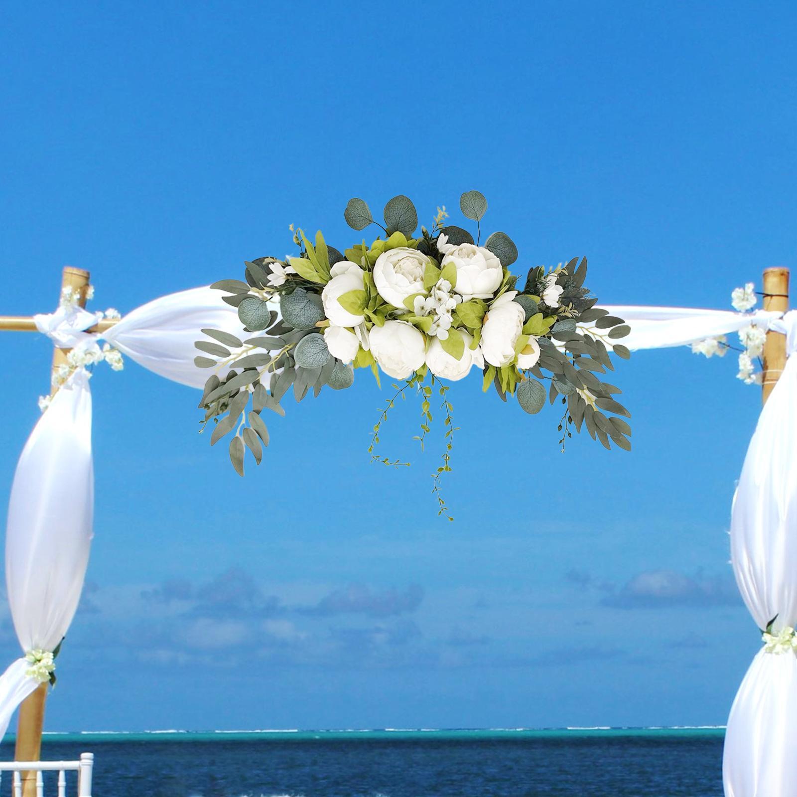 Wedding Arch Flowers Backdrop Arch Decorative for Wedding Party Welcome Sign