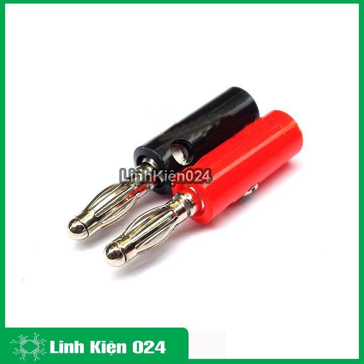 Combo Bộ 4 Đôi Jack Nối JS90 và Bắp Chuối ( 2 JS90 Đỏ, 2 JS90 Đen, 2 Bắp Chuối Đỏ, 2 Bắp Chuối Đen )