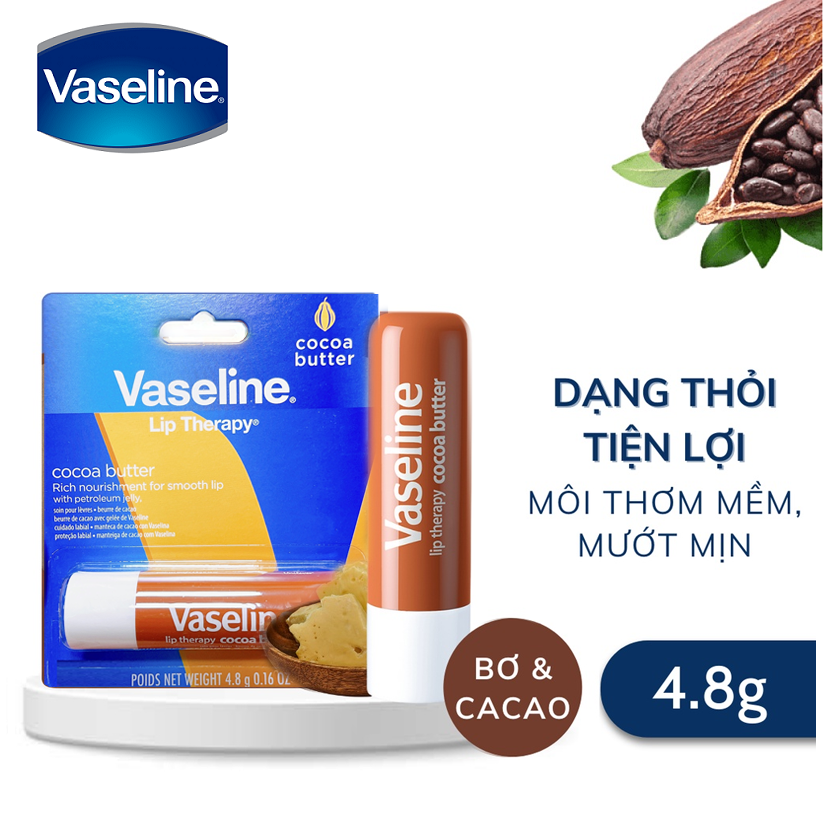 Vaseline Sáp Dưỡng Môi Bơ Cacao