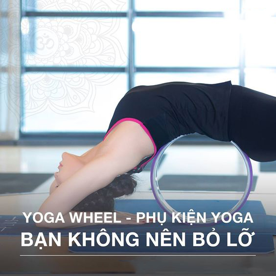 Vòng tập Yoga PU có in hoa văn sang trọng khung nhựa ABS bọc PU cao cấp chịu lực tốt kích thước 33x13cm kèm bảng hướng dẫn tập Yoga