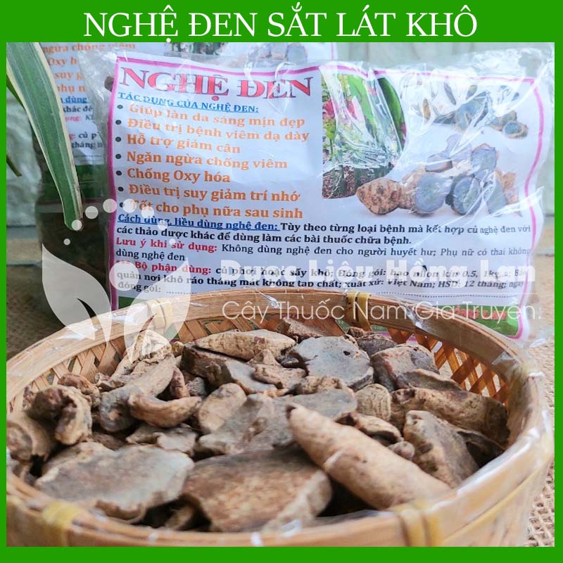 Củ Nghệ Đen sắt lát khô 1kg