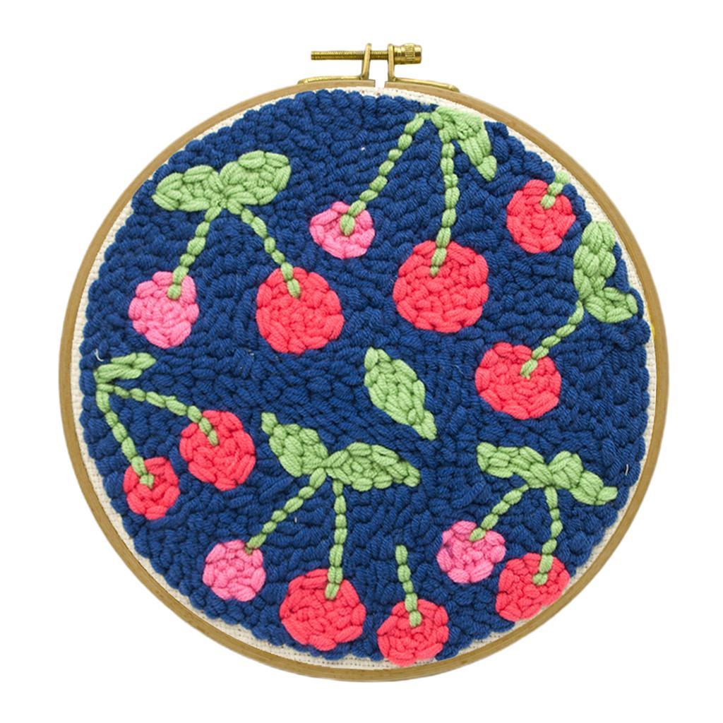 Punch  Kits with Punch Embroidery Wood Hoop DIY Crafts