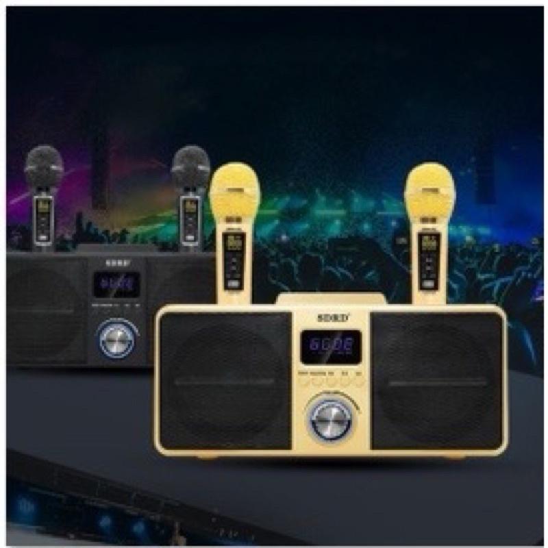 Loa bluetooth Karaoke SDRD SD309 chất lượng , 2 micro UHF, nghe nhạc và karaoke chất lượng Bảo Hành 12 tháng