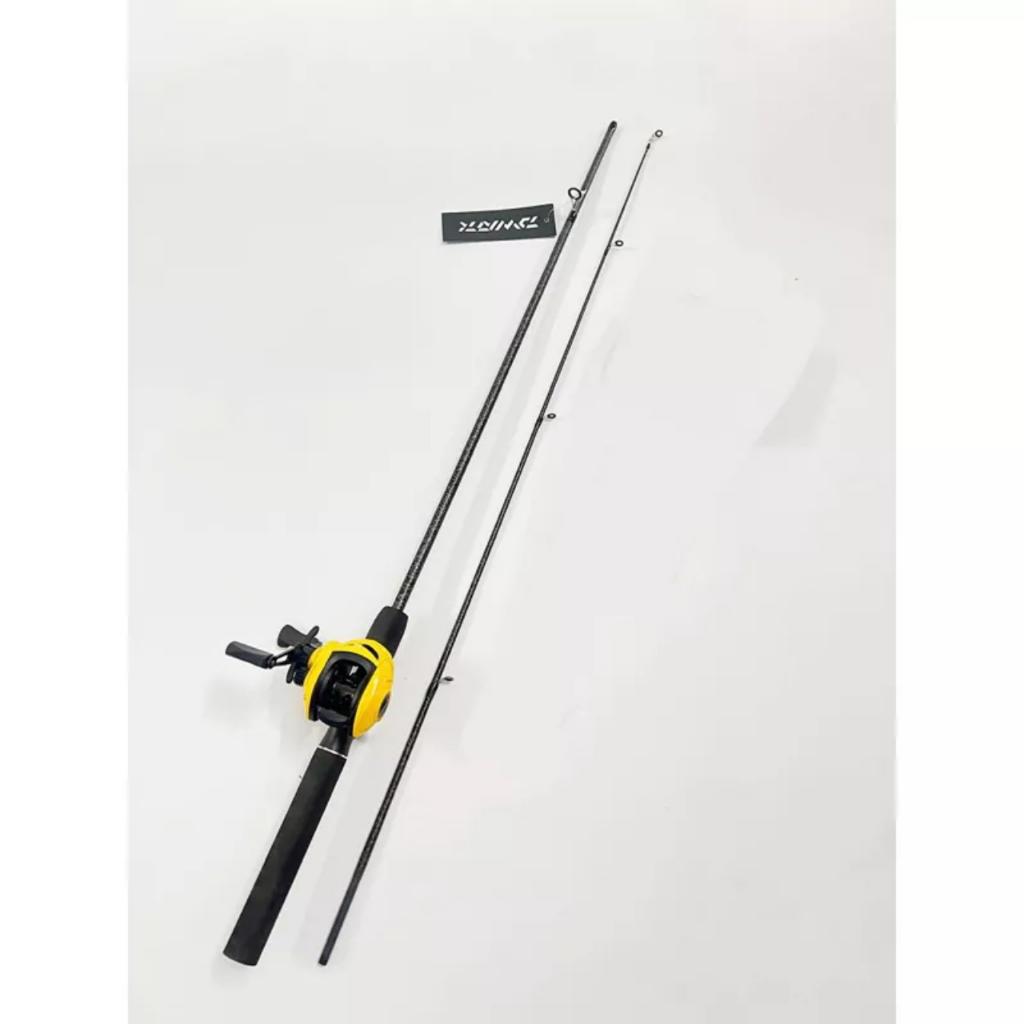 Bộ cần câu lure máy ngang kèm máy giá rẻ  - Combo bộ cần lure Sói Đen máy ngang giá rẻ