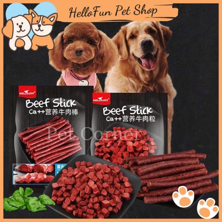 Thịt bò cao cấp Hello Joy thơm ngon, bổ sung canxi cho chó  - Bánh thưởng cho chó, đồ ăn vặt cho thú cưng