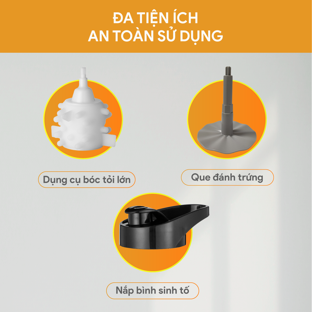 Máy Xay Đa Năng BLB-5348 - 1,7 Lít - 500W - Xay thịt, sinh tố, đánh trứng, tiện lợi nhỏ gọn - Hàng chính hãng