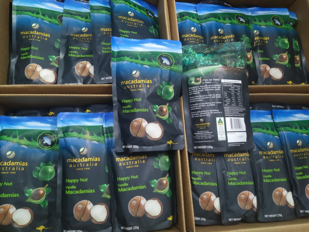 Hạt Maca Nguyên Vỏ Australia Happy Nut Vị Vanilla Macadamias Úc