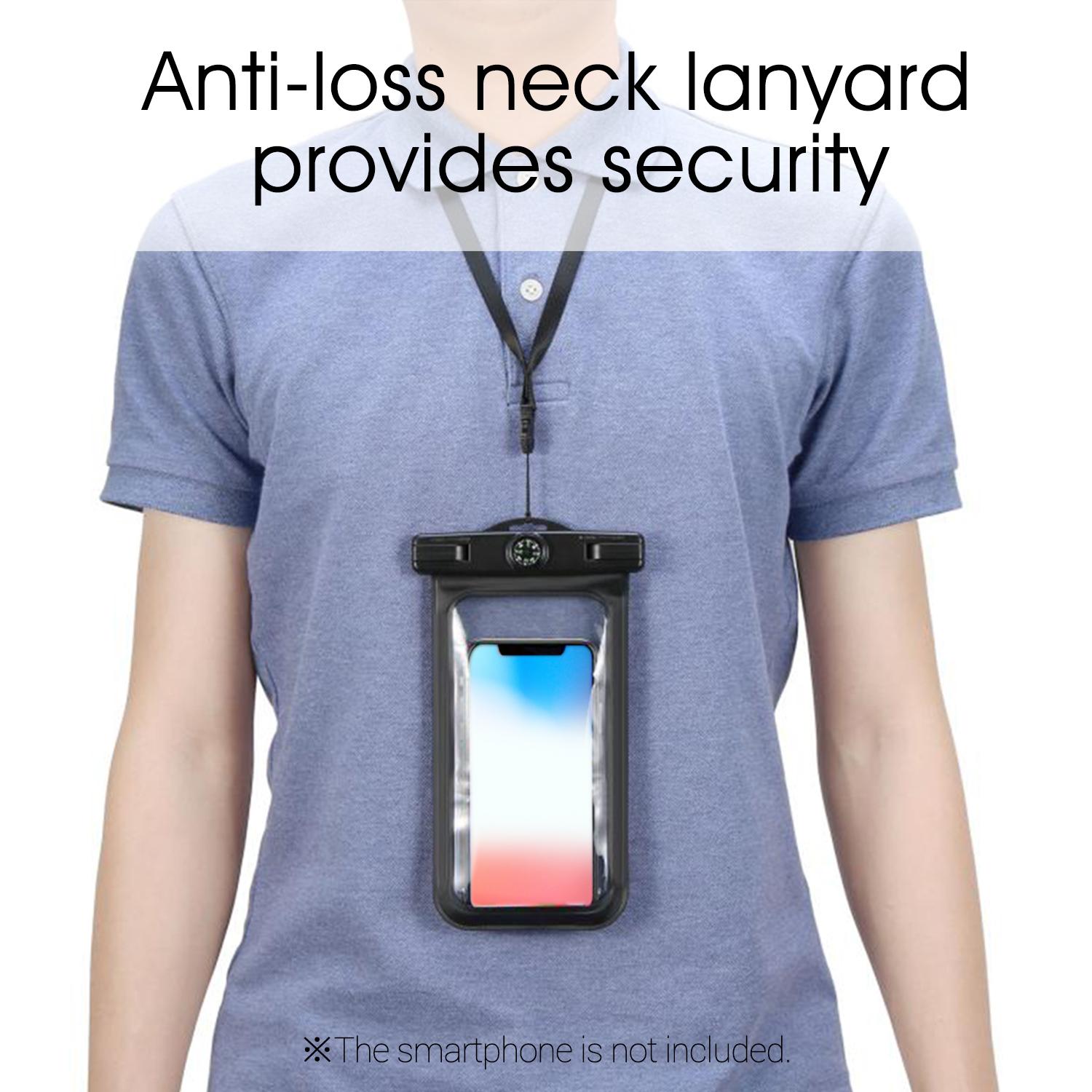 Túi đựng điện thoại di động & Gậy chụp ảnh tự sướng không thấm nước có thể mở rộng với dây điều khiển từ xa BT để đi bơi trên bãi biển