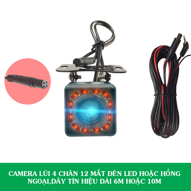 Camera Lùi 4 Chân Jack Cắm 2.5mm Kết Nối Với Camera Hành Trình Gương