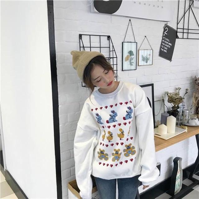 ÁO SWEATER NỈ GẤU