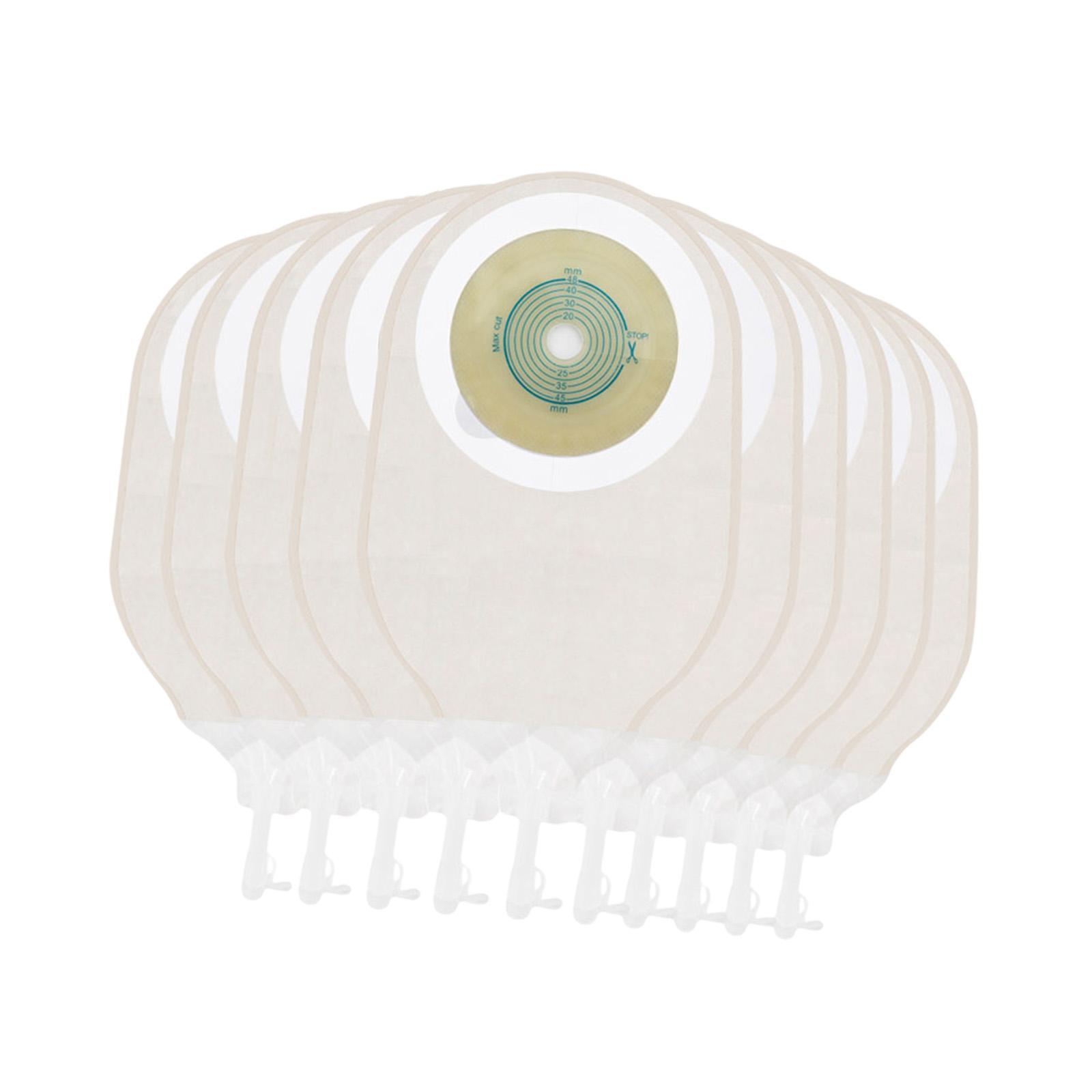 10Pcs Ostomy Bags Transparent Open Design Stoma Bag Leakproof Professional