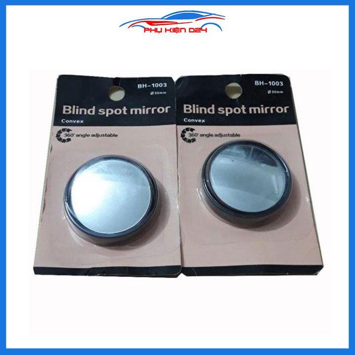 Gương tròn nhỏ 55mm kính HD cho xe ô tô xóa điểm mù điều chỉnh xoay 360 độ