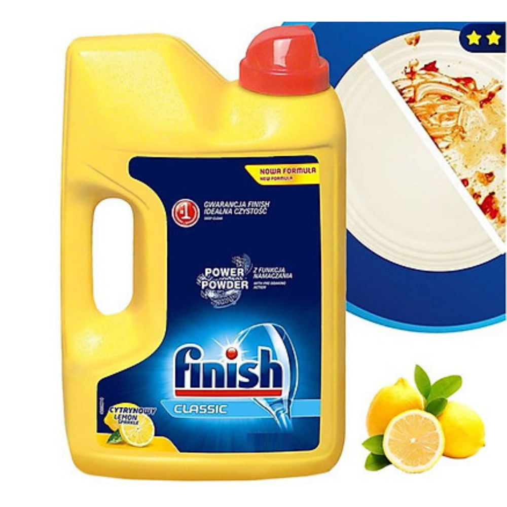 Combo Bột rửa bát Finish 2,5kg + nước bóng finish 750ml + muối Finish 1.5kg