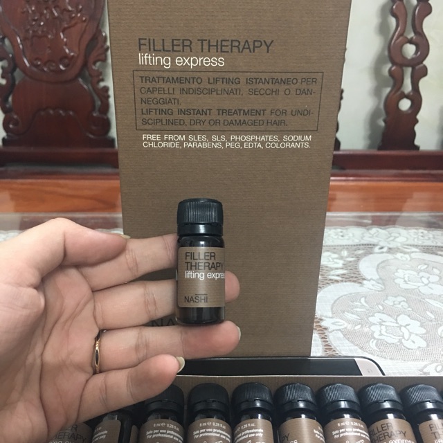 [+Tặng mũ trùm] TINH CHẤT PHỤC HỒI TÓC HƯ TỔN NẶNG NASHI FILLER THERAPY EXPRESS 8ML*24 ỐNG