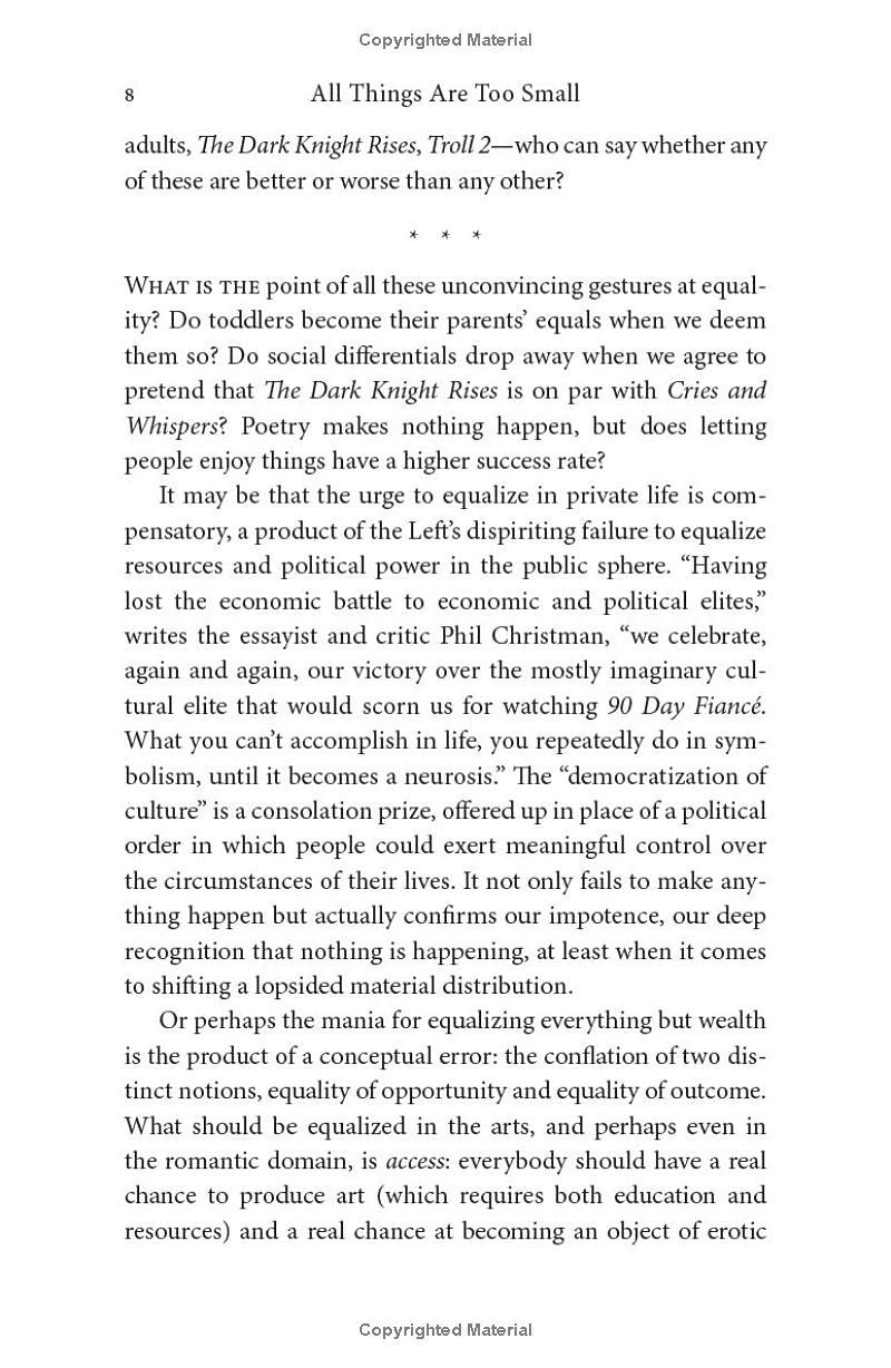Sách ngoại văn: All Things Are Too Small - Essays In Praise Of Excess
