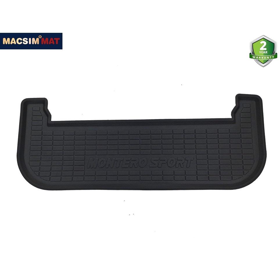 Thảm lót cốp xe ô tô Mitsubishi Pajero Sport 2016+nhãn hiệu Macsim chất liệu TPV cao cấp màu đen