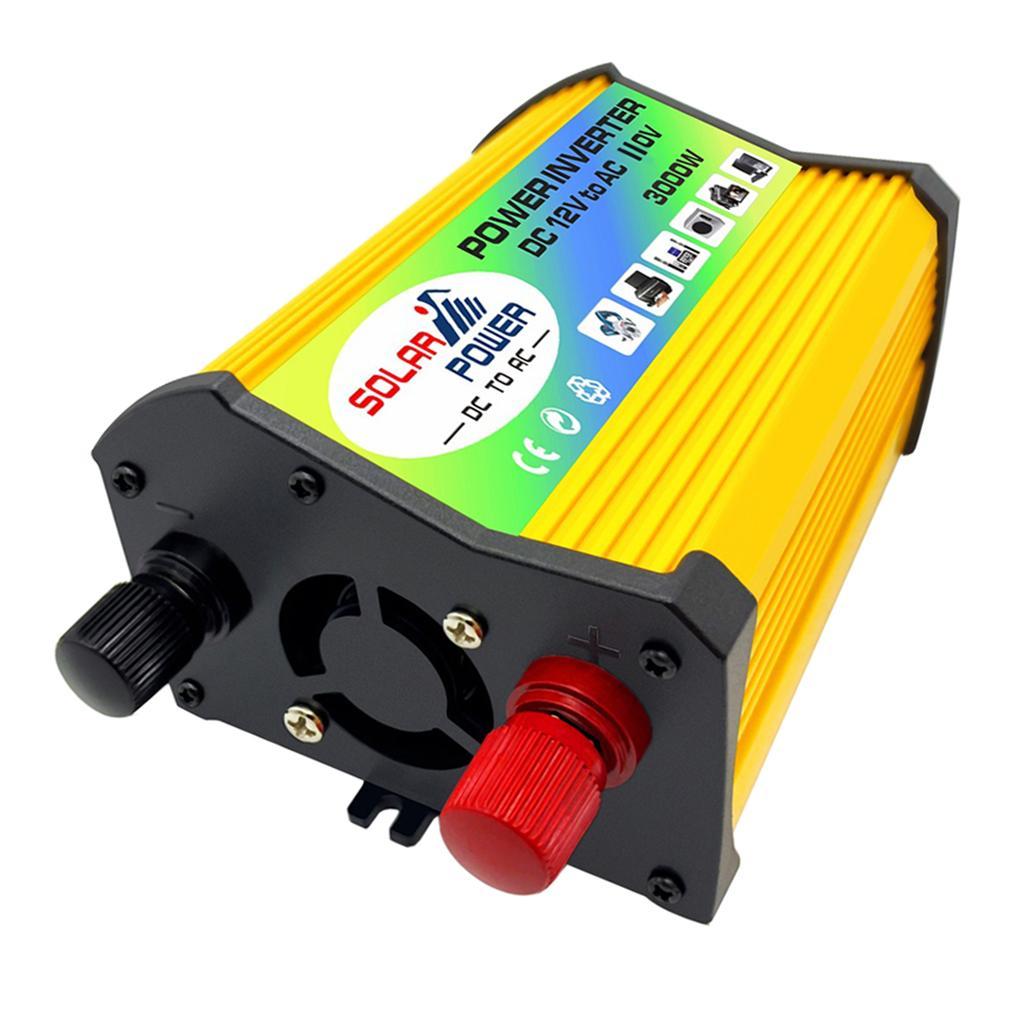 Pack of 1 Solar Inverter 3000W Converter DC 12V To 110V For
