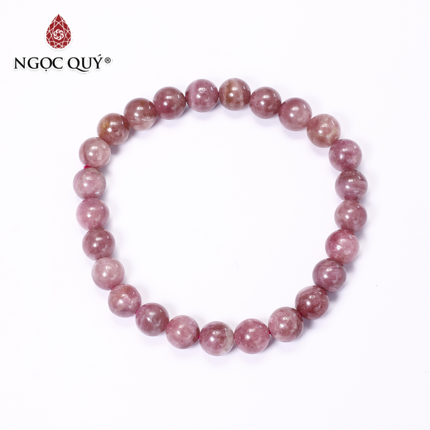 Vòng tay trơn đá Ruby mệnh hỏa , thổ - Ngọc Quý Gemstones