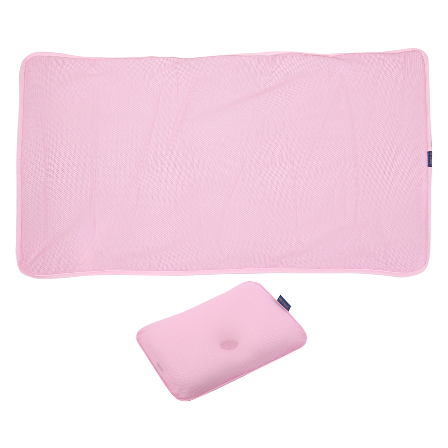 Bộ Gối, Nệm Mát Chống Bẹt Đầu Và Ngạt Thở Hàn Quốc GIO CPCM-M-PINK (Hồng) - Size M