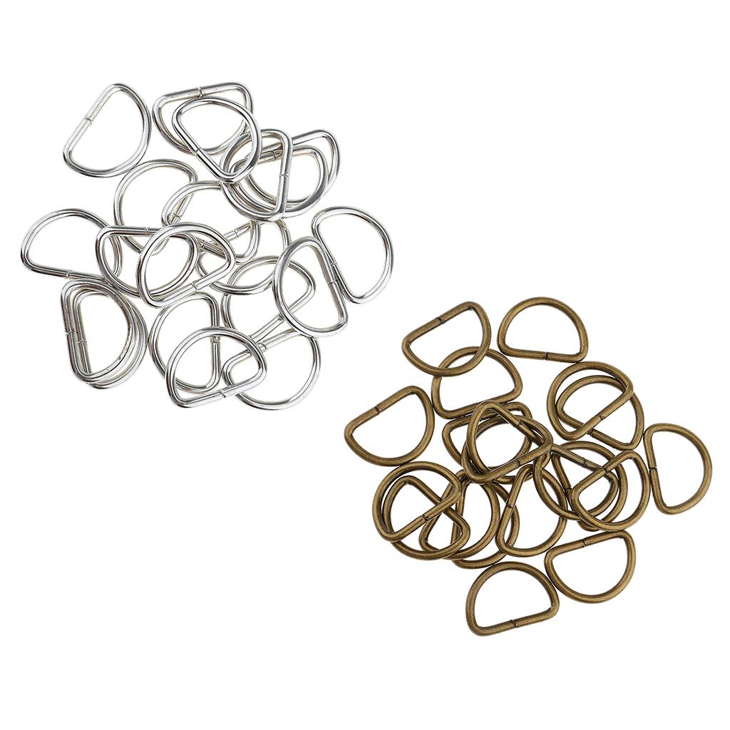200X Kim Loại Cầm Tay Da Túi Dây Đeo Dây Webbing D Khóa Vòng Sửa Chữa