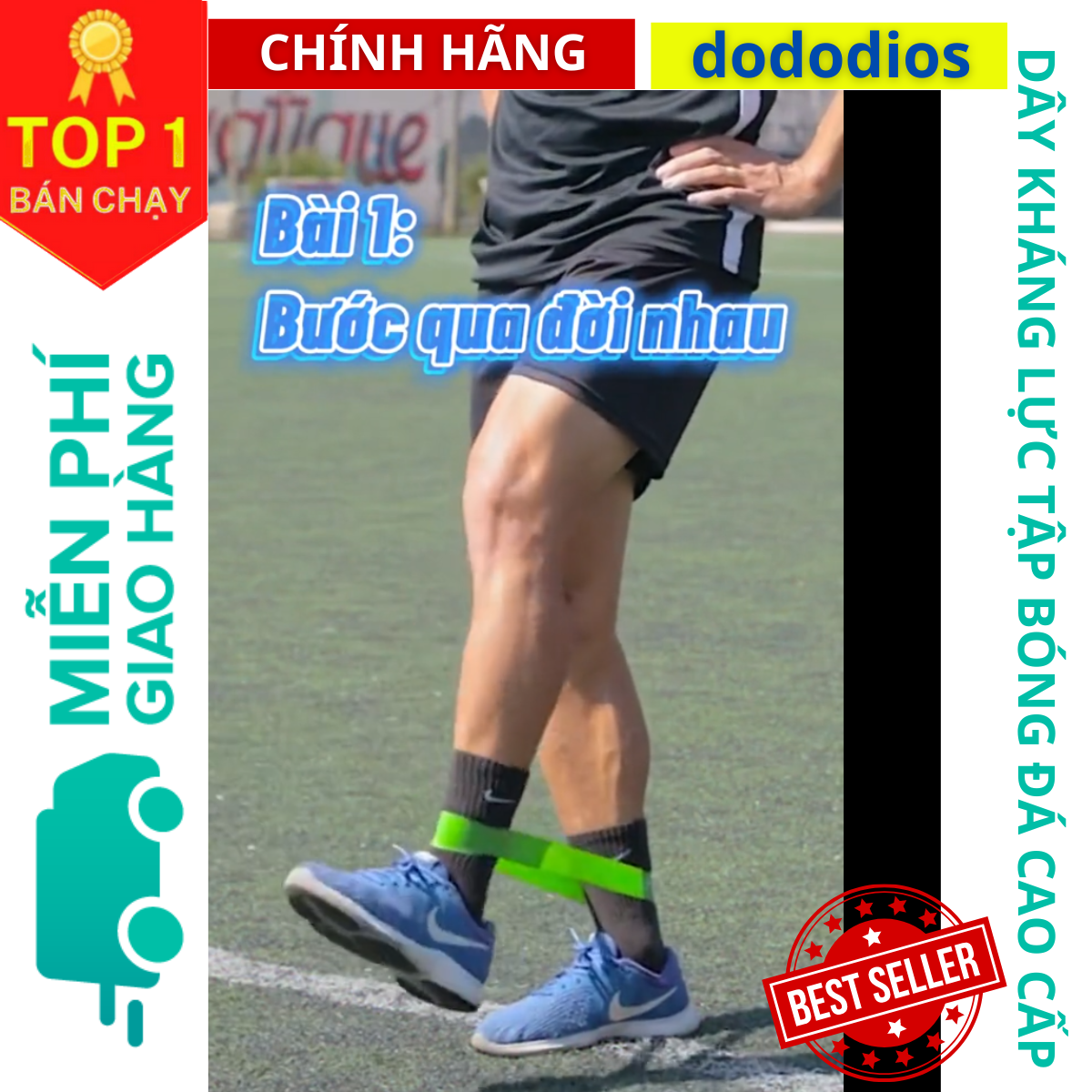 Hình ảnh Dây Mini Band Dây Cao Su Kháng Lực DoDoDios Tập Chân Mông Đá Bóng