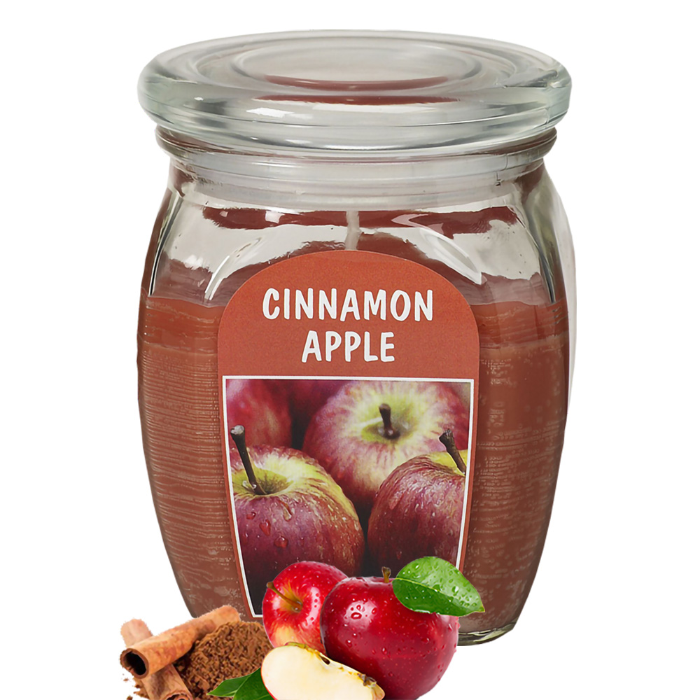 Hũ Nến Thơm Tinh Dầu Bolsius Cinnamon Apple 305g QT024374 - Hương Táo, Quế