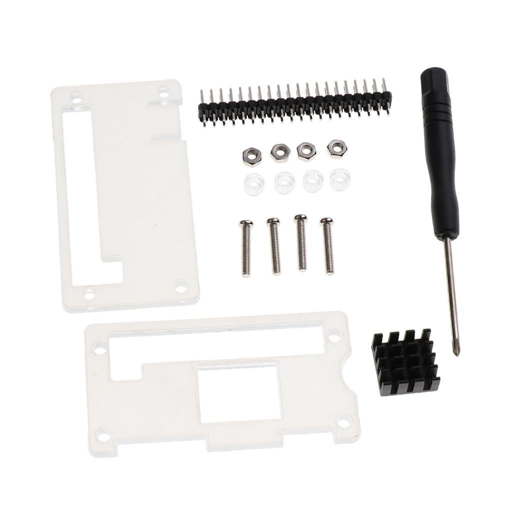 2x Acrylic Zero Case Protective Enclosure with Connector for Raspberry Clear
