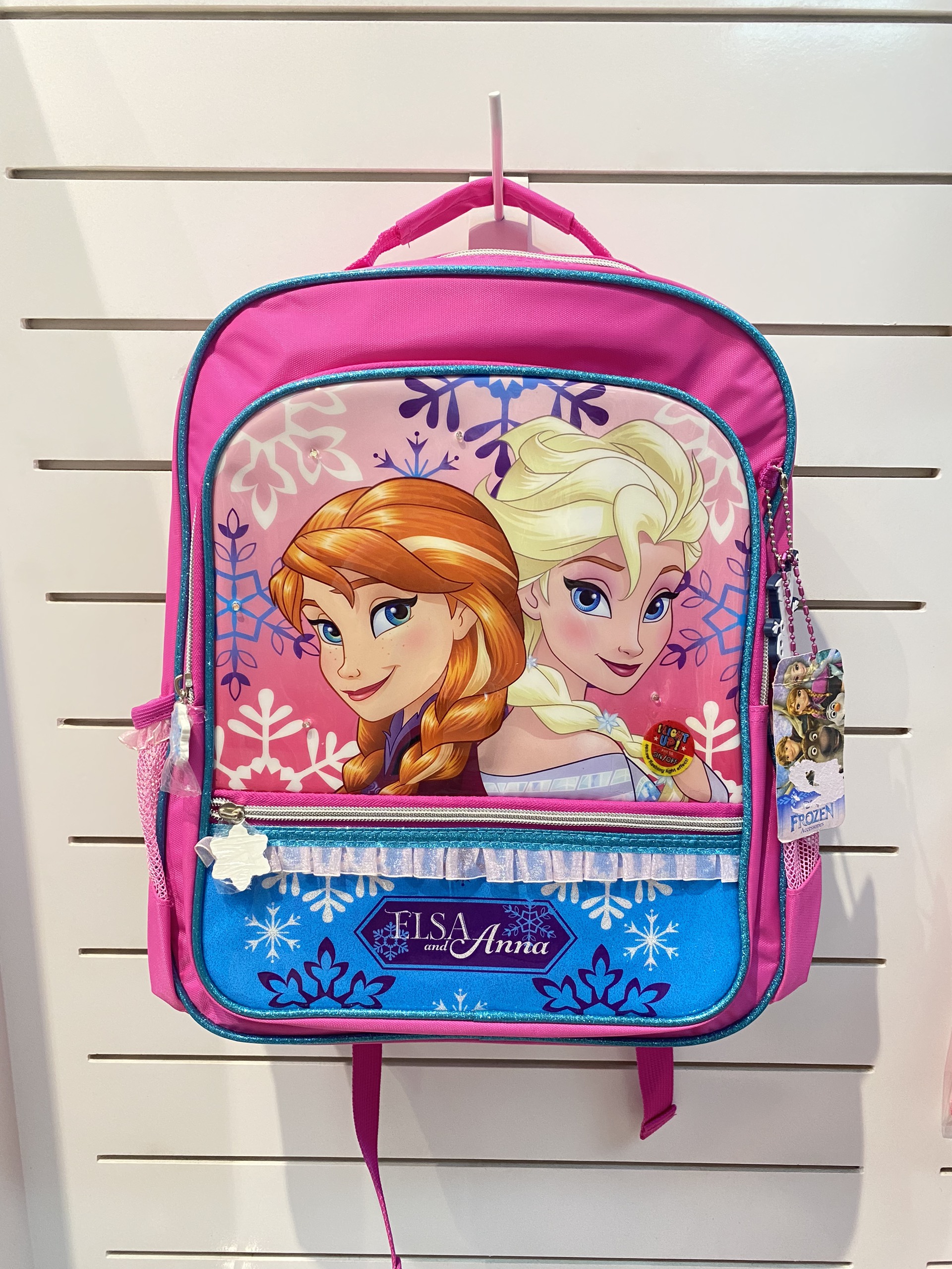 Balo 15'' 3 ngăn hình công chúa Elsa Anna (Frozen) màu hồng siêu xinh cho học sinh bé gái - B6011809-E (30x36cm)