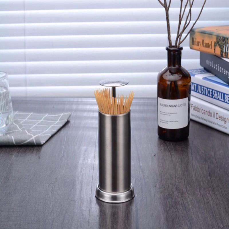 Dụng cụ đựng tăm dáng dài bằng thép không gỉ