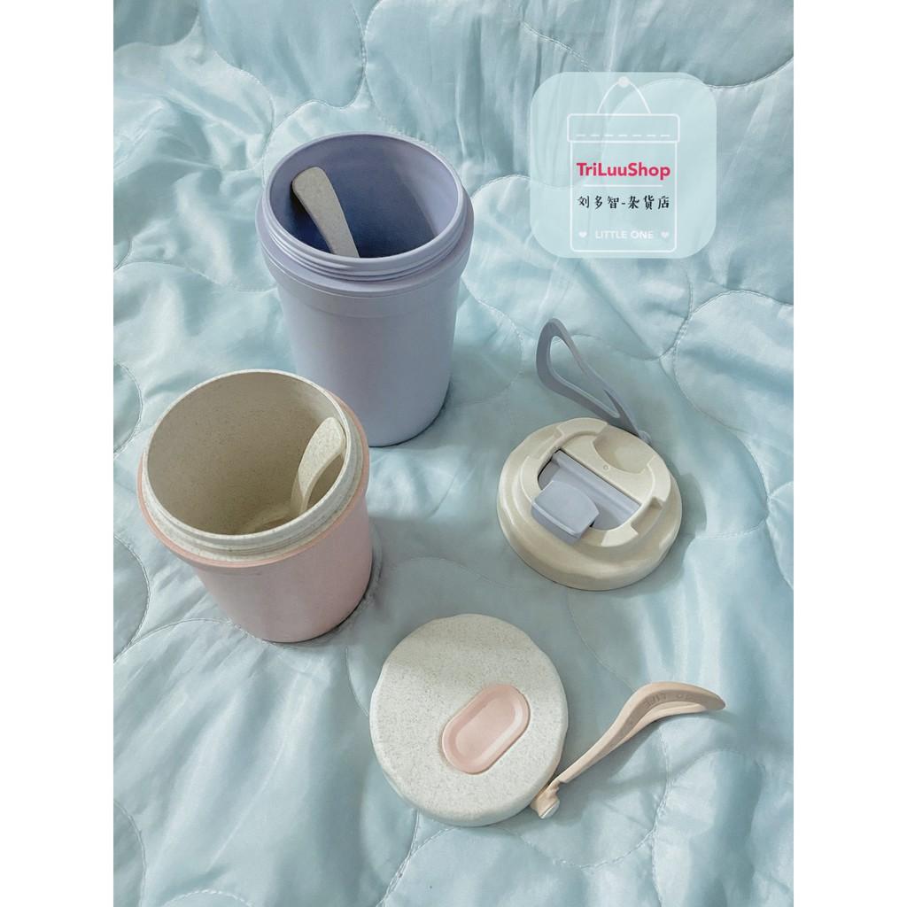 Bình Lúa Mạch Mini Cao Cấp 500ML Tặng Kèm Muỗng Thương Hiệu Cup