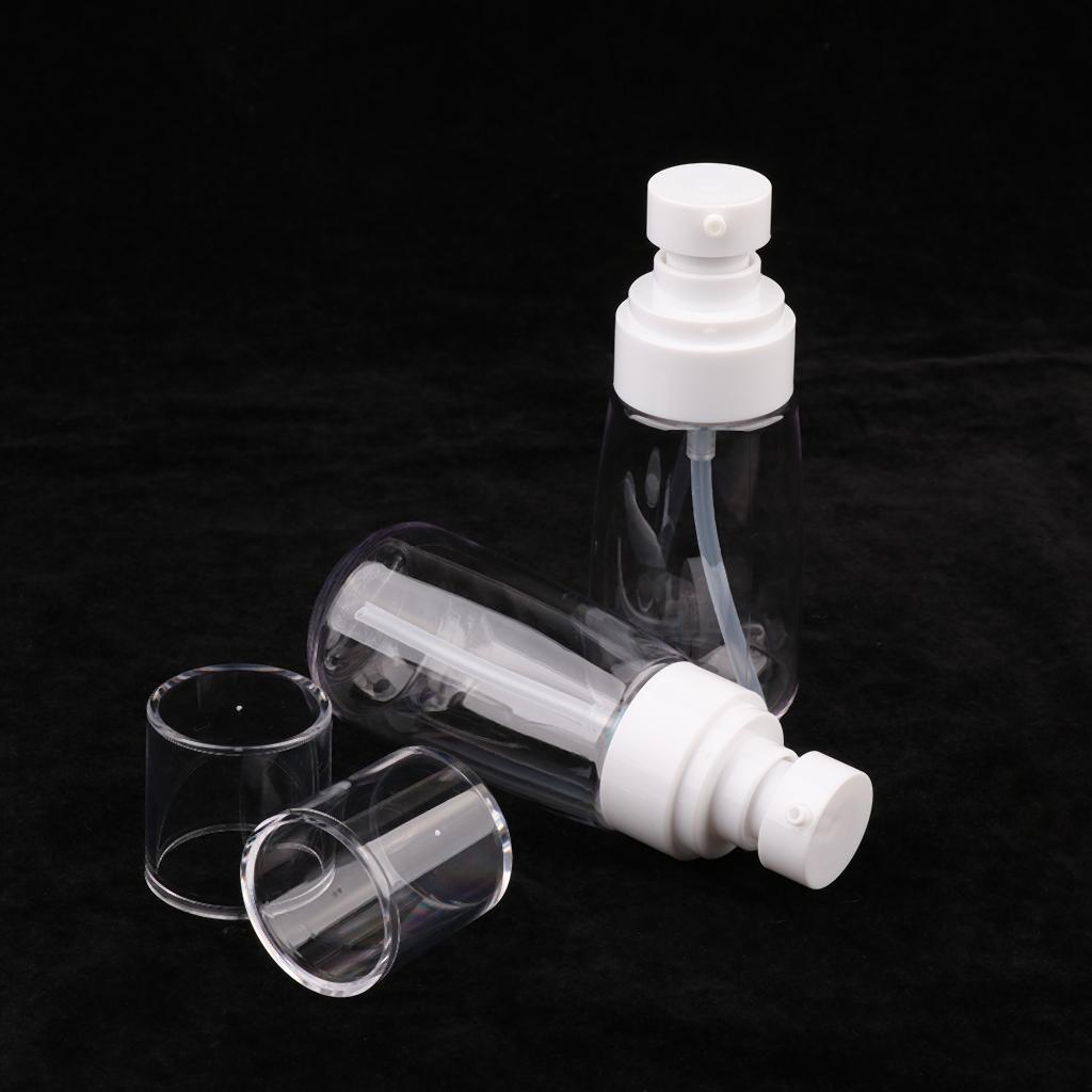 2Pcs Makeup Pump Bottle Container Cosmetic Cream Lotion Bottles Clear